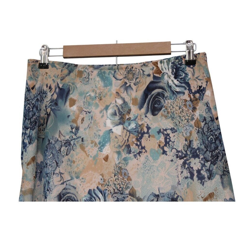 Vintage A Byer Skirt Size Large High Low Ruffle Floral 90s Y2K Grunge Retro Mesh - Picture 2 of 13